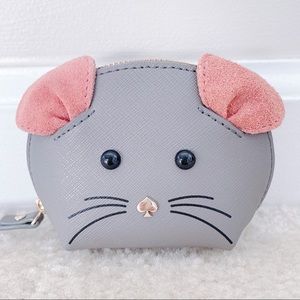 NWT Kate Spade Limited Edition Cat’s Meow Collection Grey Mouse Coin Purse